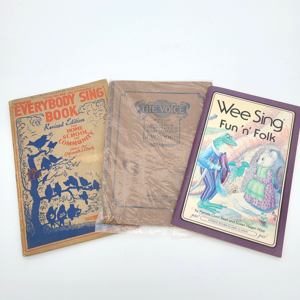 Lot of 3 VTG Children's Hymnal & Song Books, 1920s-1980s